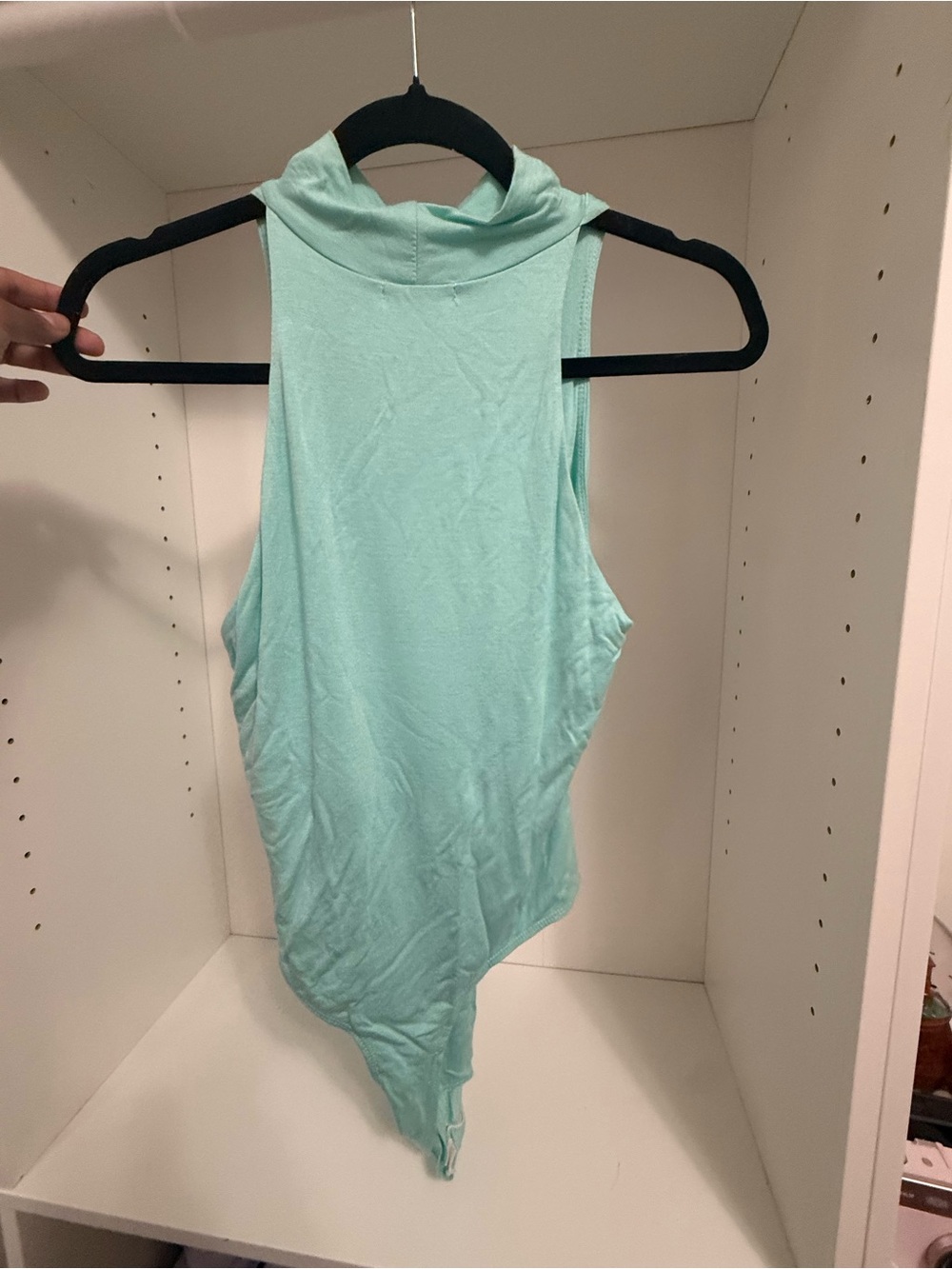Fashion Nova Sleeveless Mock Neck Bodysuit in Mint - Picture 2 of 2